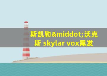 斯凯勒·沃克斯 skylar vox黑发